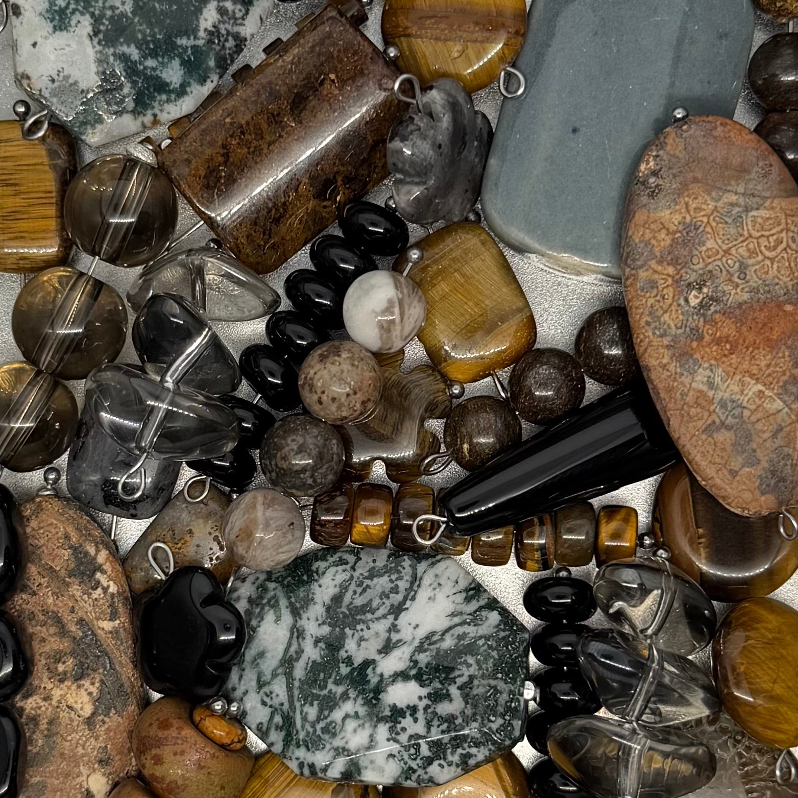 Black, Brown & Grey Charms