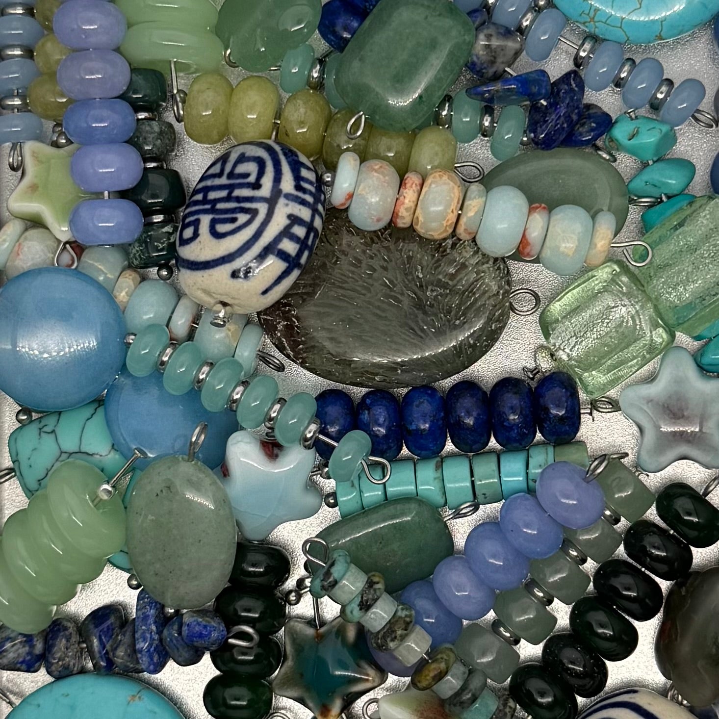 Green & Blue Charms