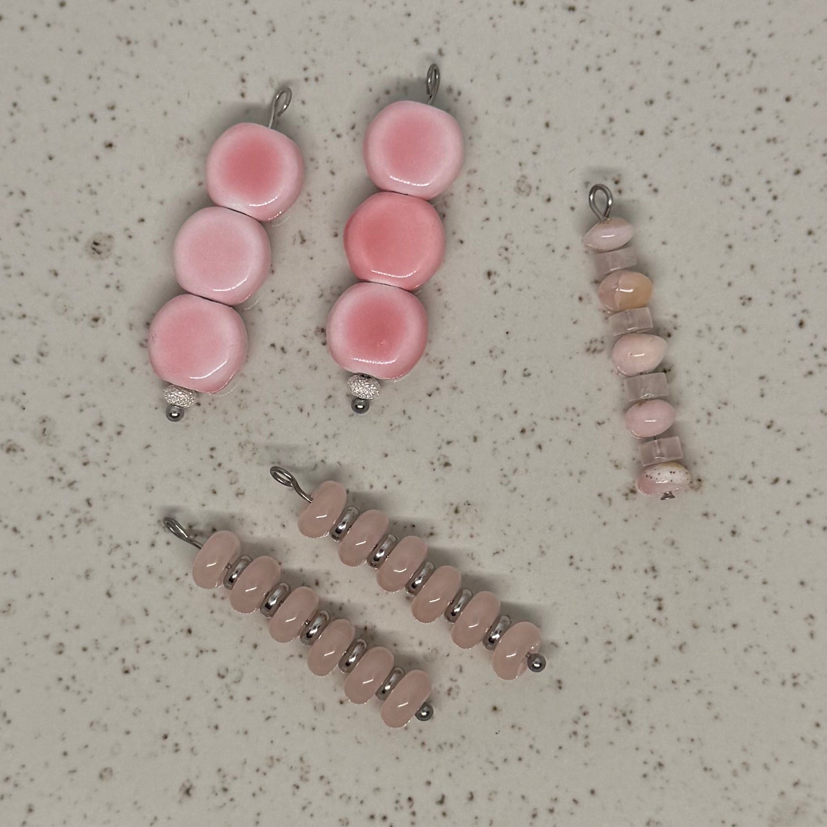 Pink & Purple Stone Charms
