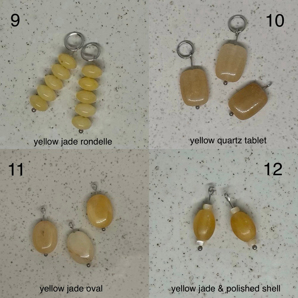 Yellow, Orange & Red Stone Charms