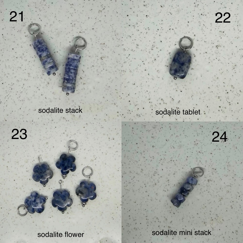 Green & Blue Stone Charms