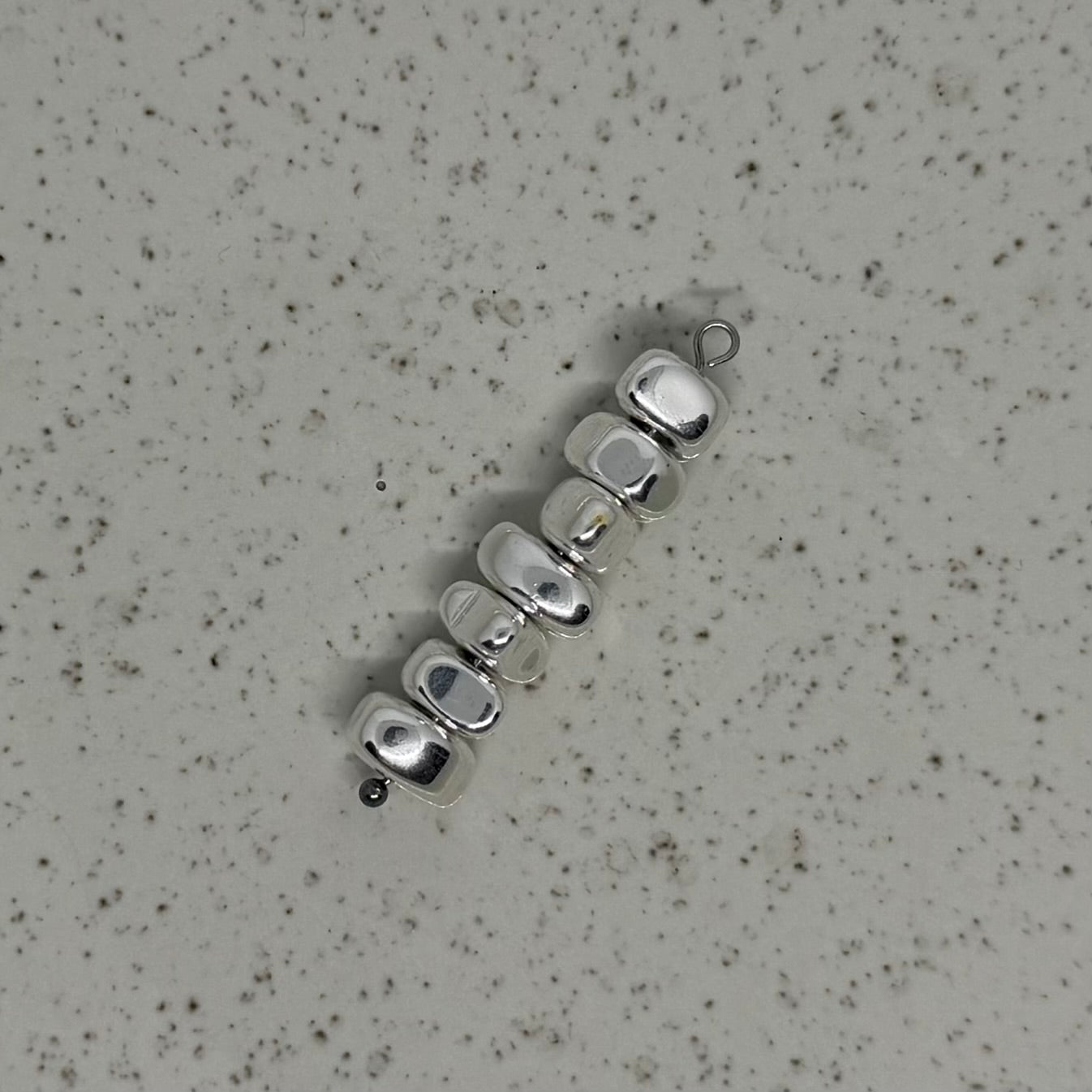 Silver Plated Nugget Stack