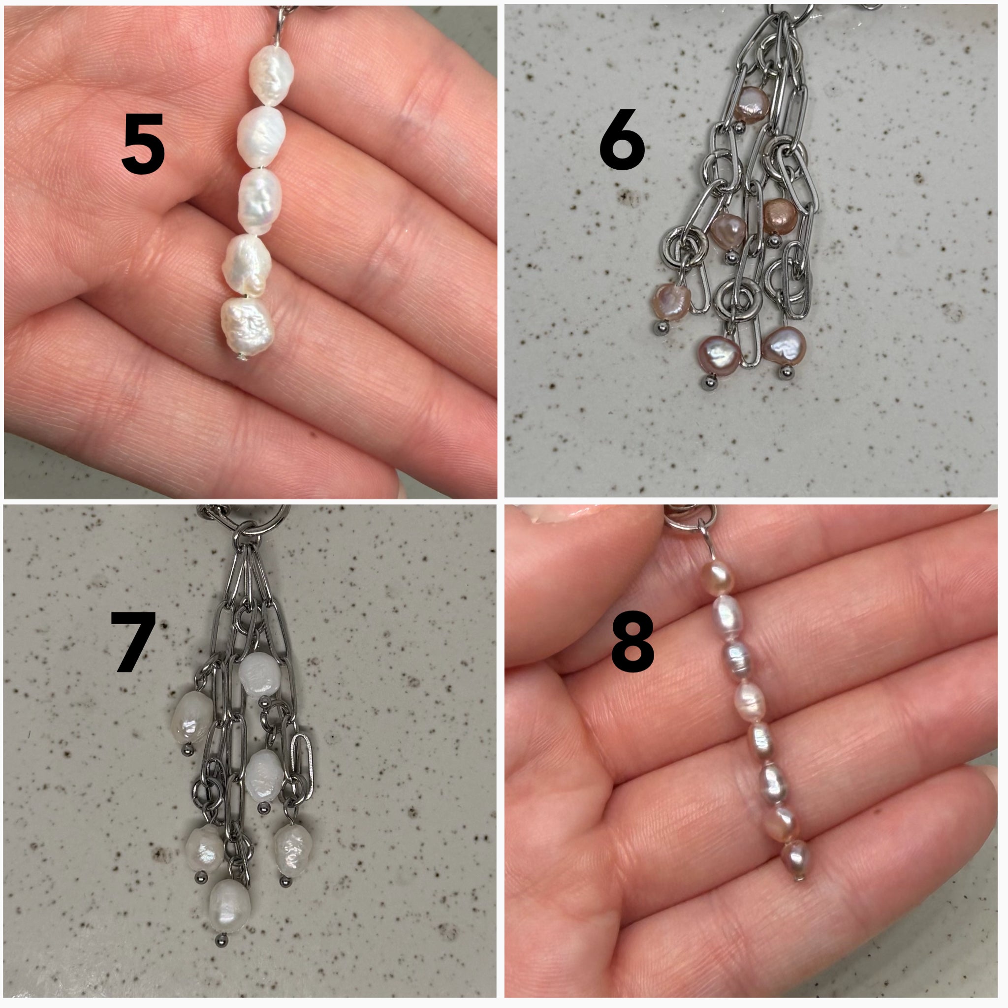 Silver & Pearl Charms