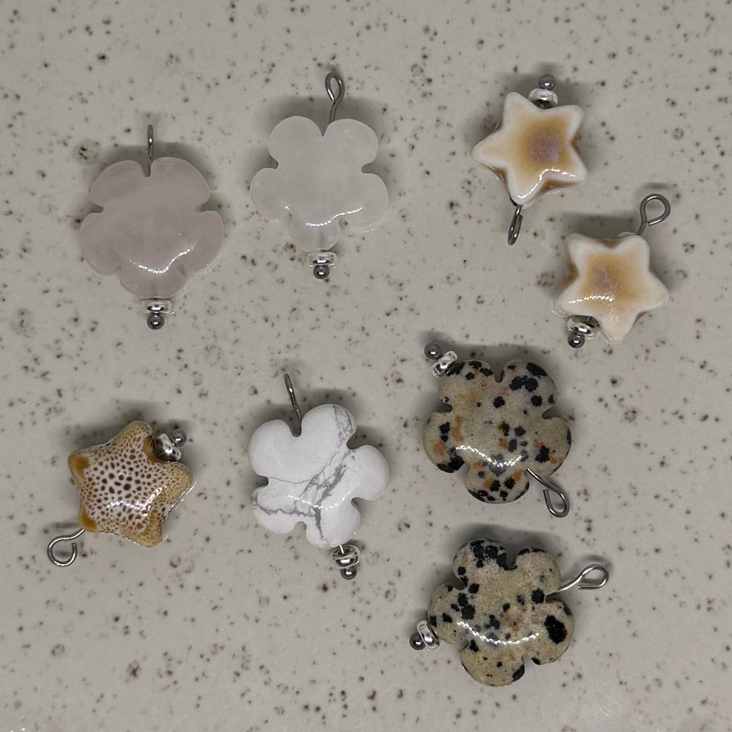Neutral, White & Beige Stone Charms