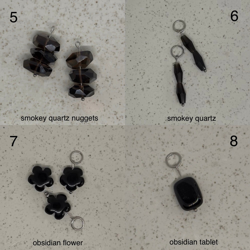 Black, Brown & Grey Stone Charms