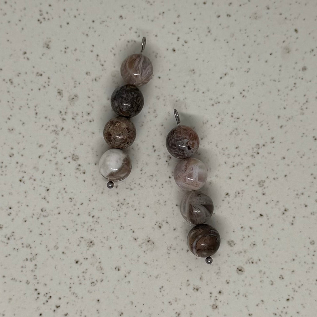 Black, Brown & Grey Stone Charms