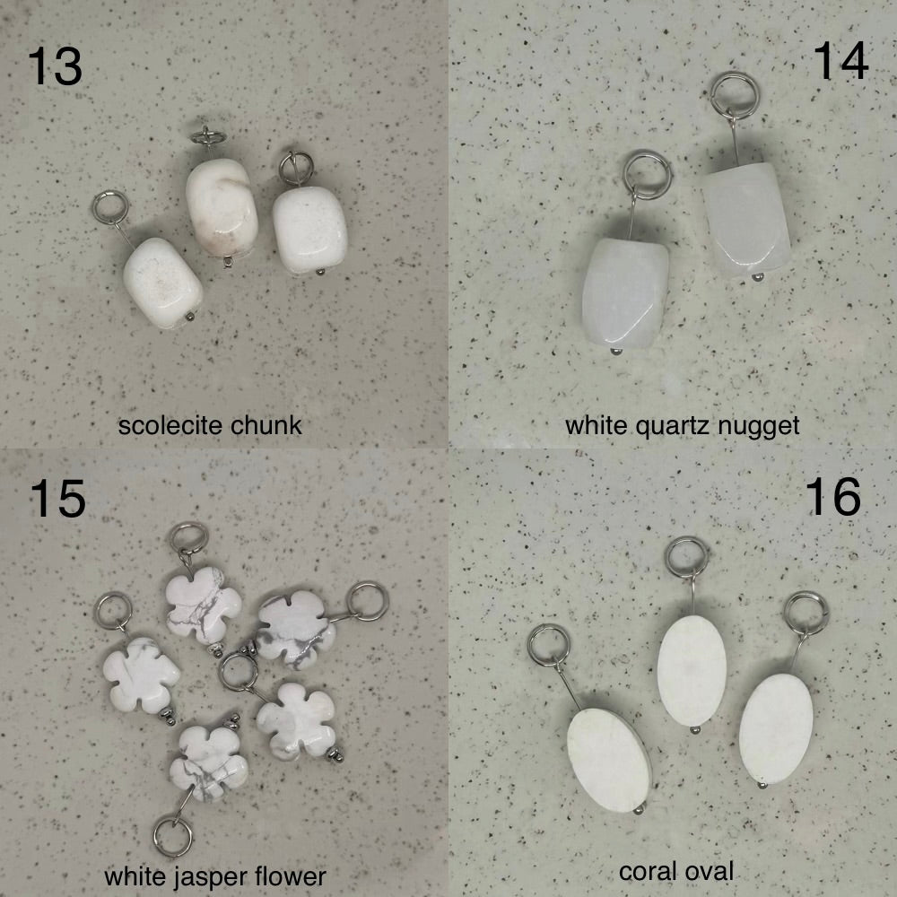 Neutral, White & Beige Stone Charms