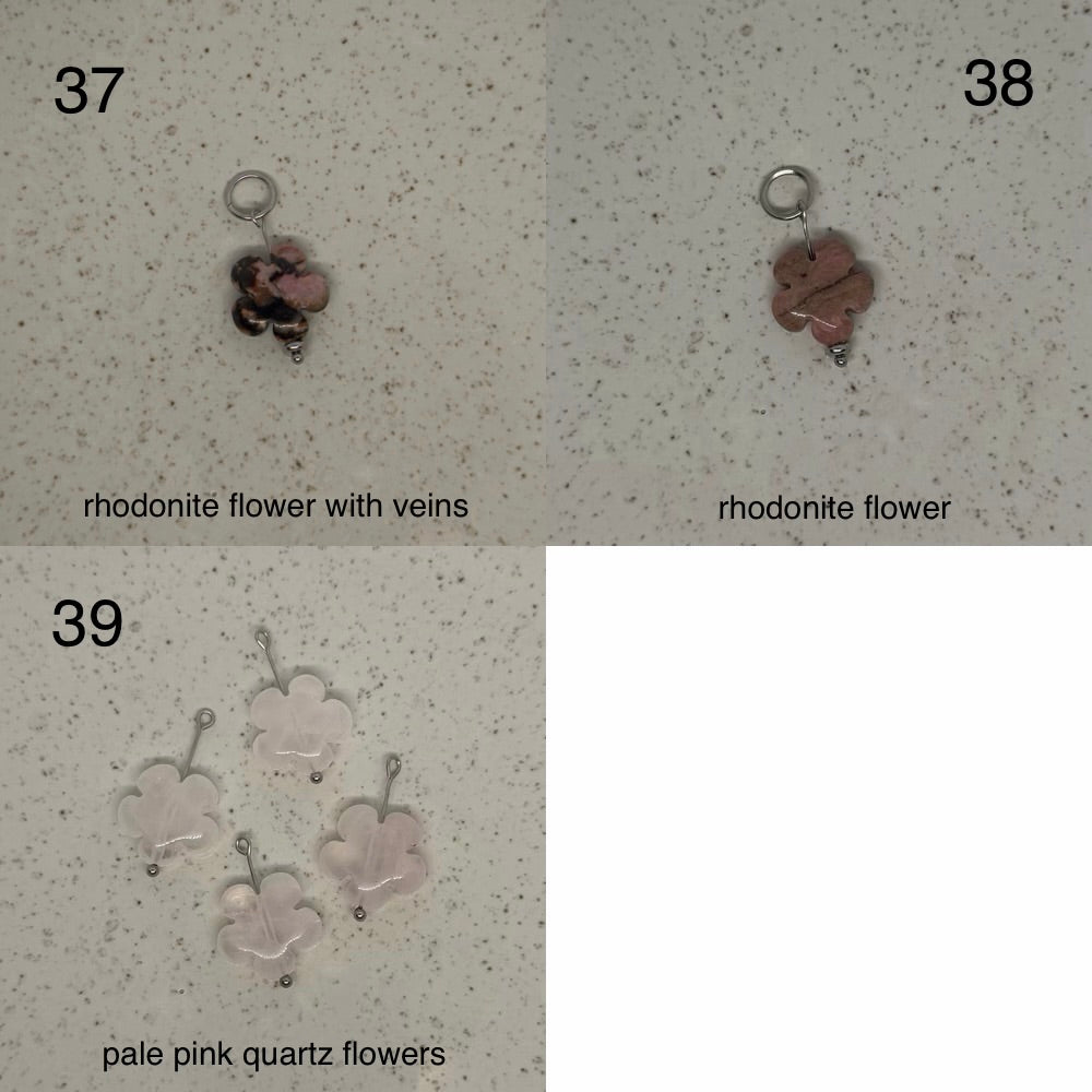 Pink & Purple Stone Charms