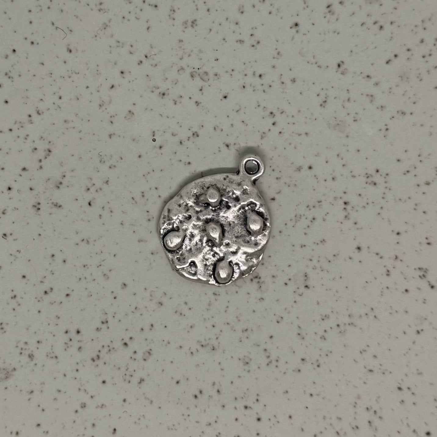 Silver Plated Hammered Talisman