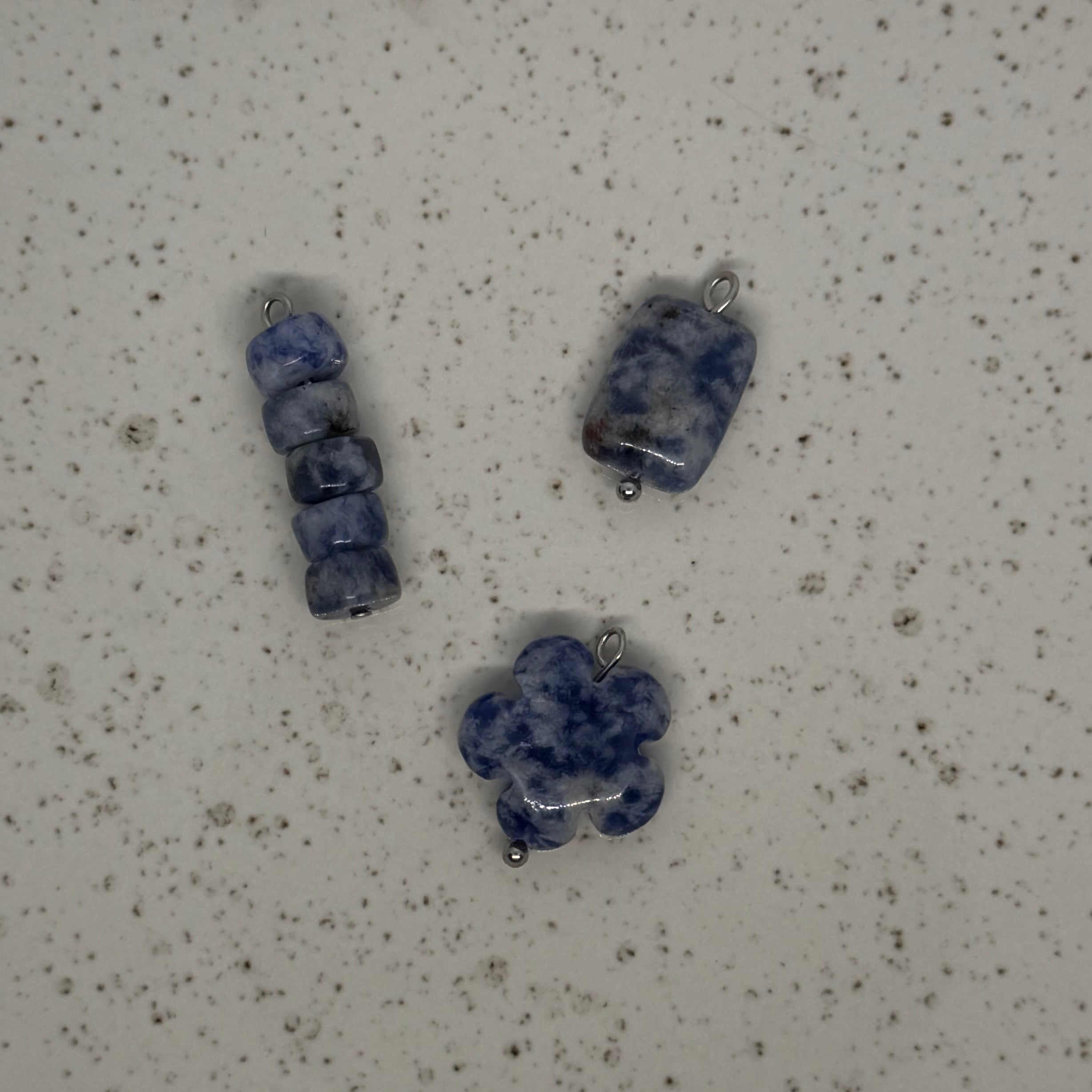Green & Blue Stone Charms