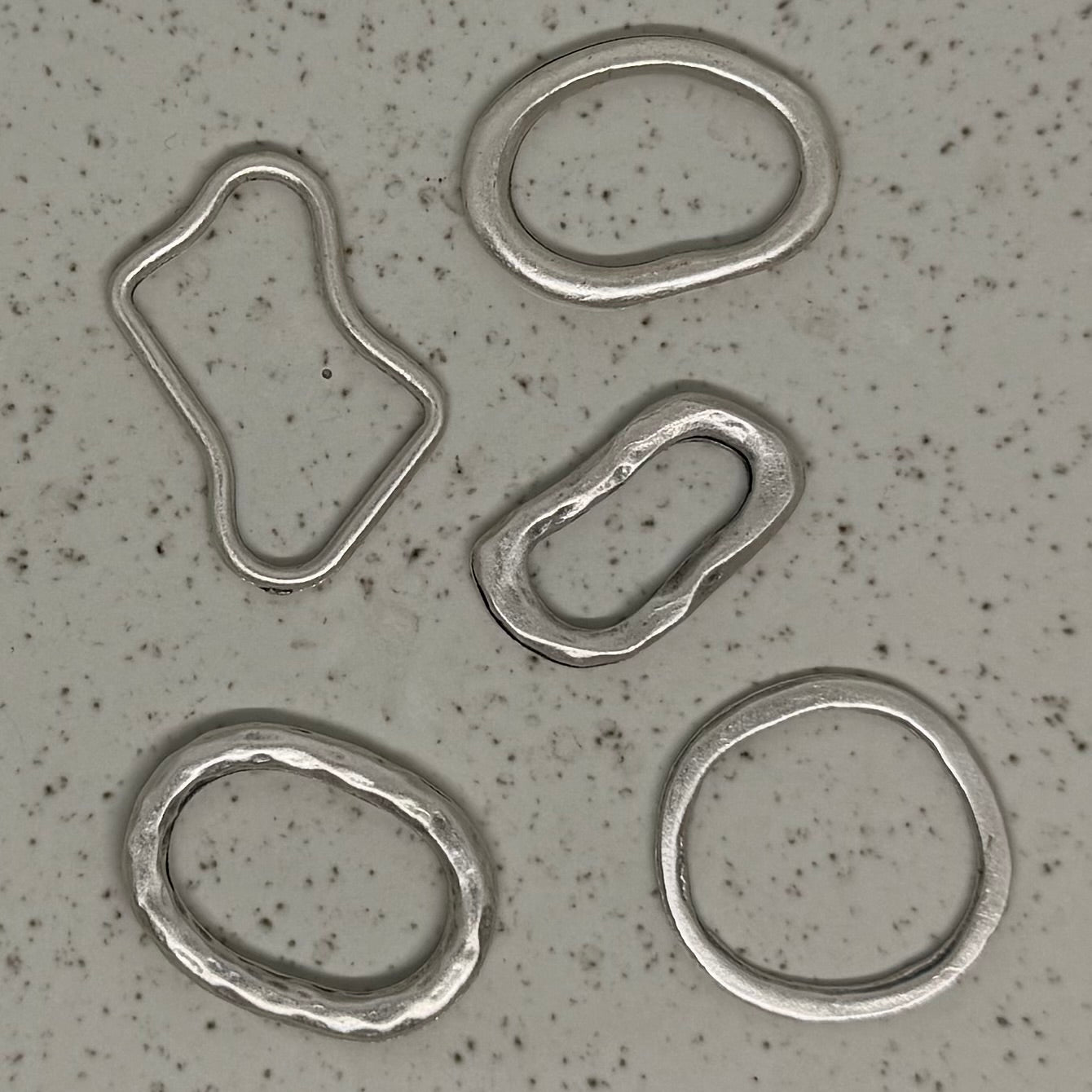 Silver Plated Organic Shape 01