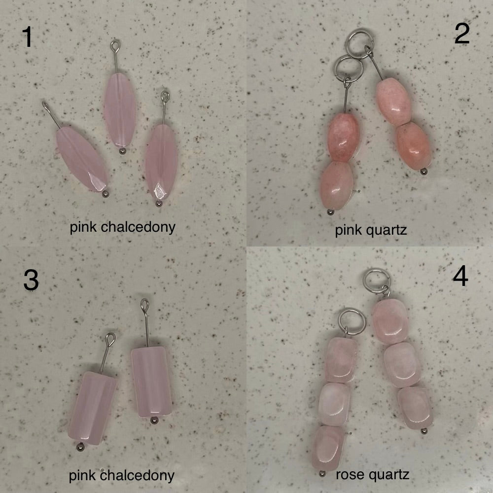 Pink & Purple Stone Charms