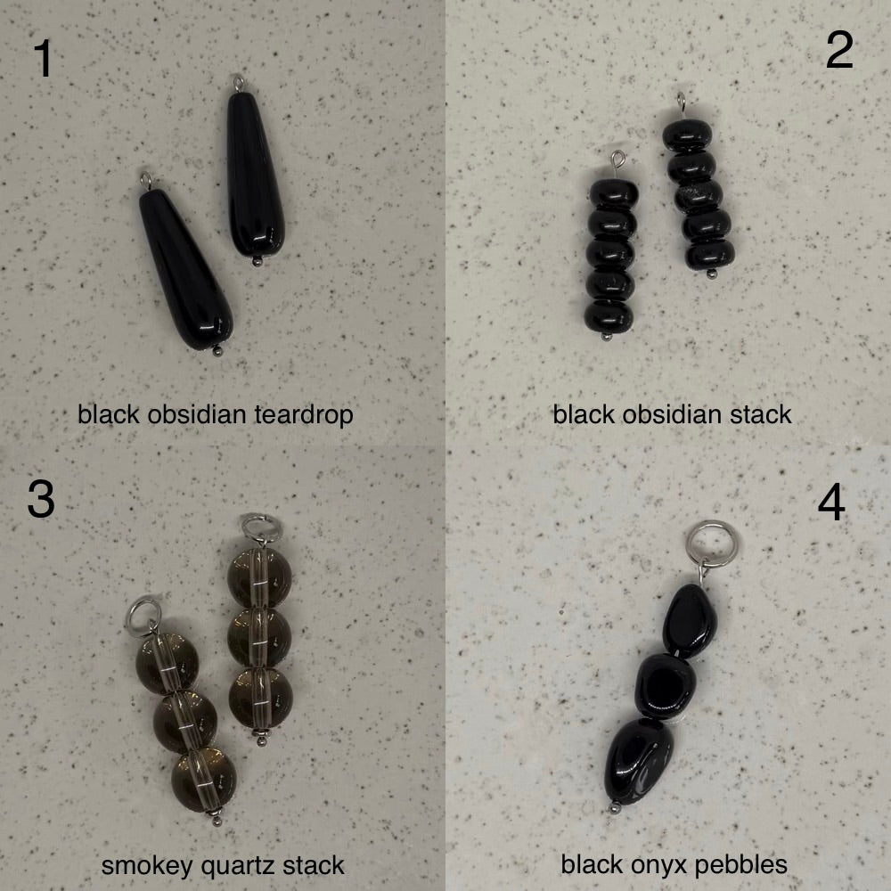 Black, Brown & Grey Stone Charms