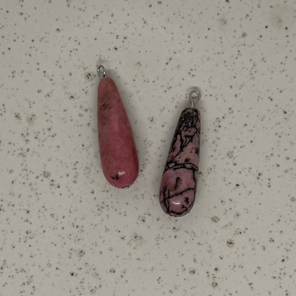 Pink & Purple Stone Charms