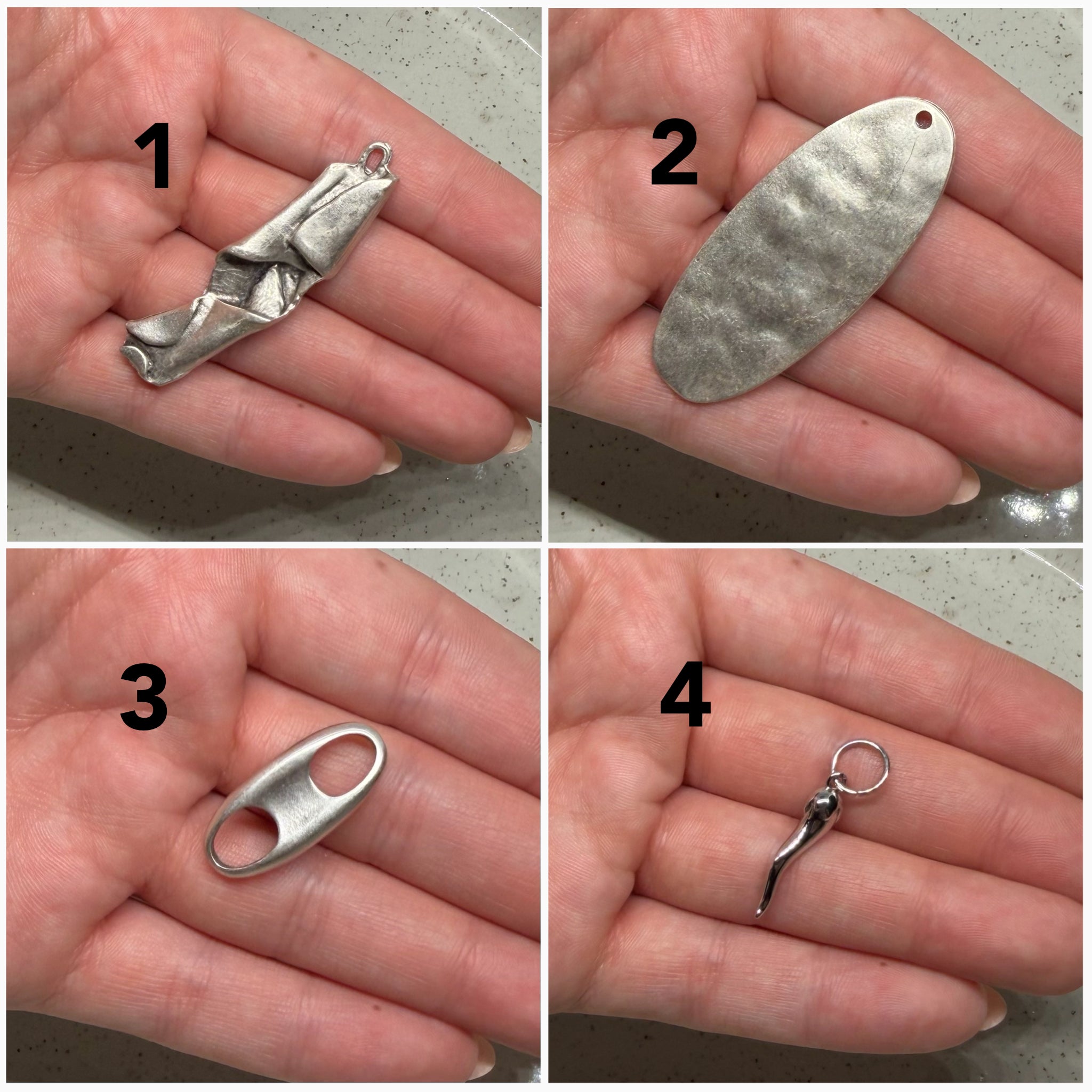 Silver & Pearl Charms