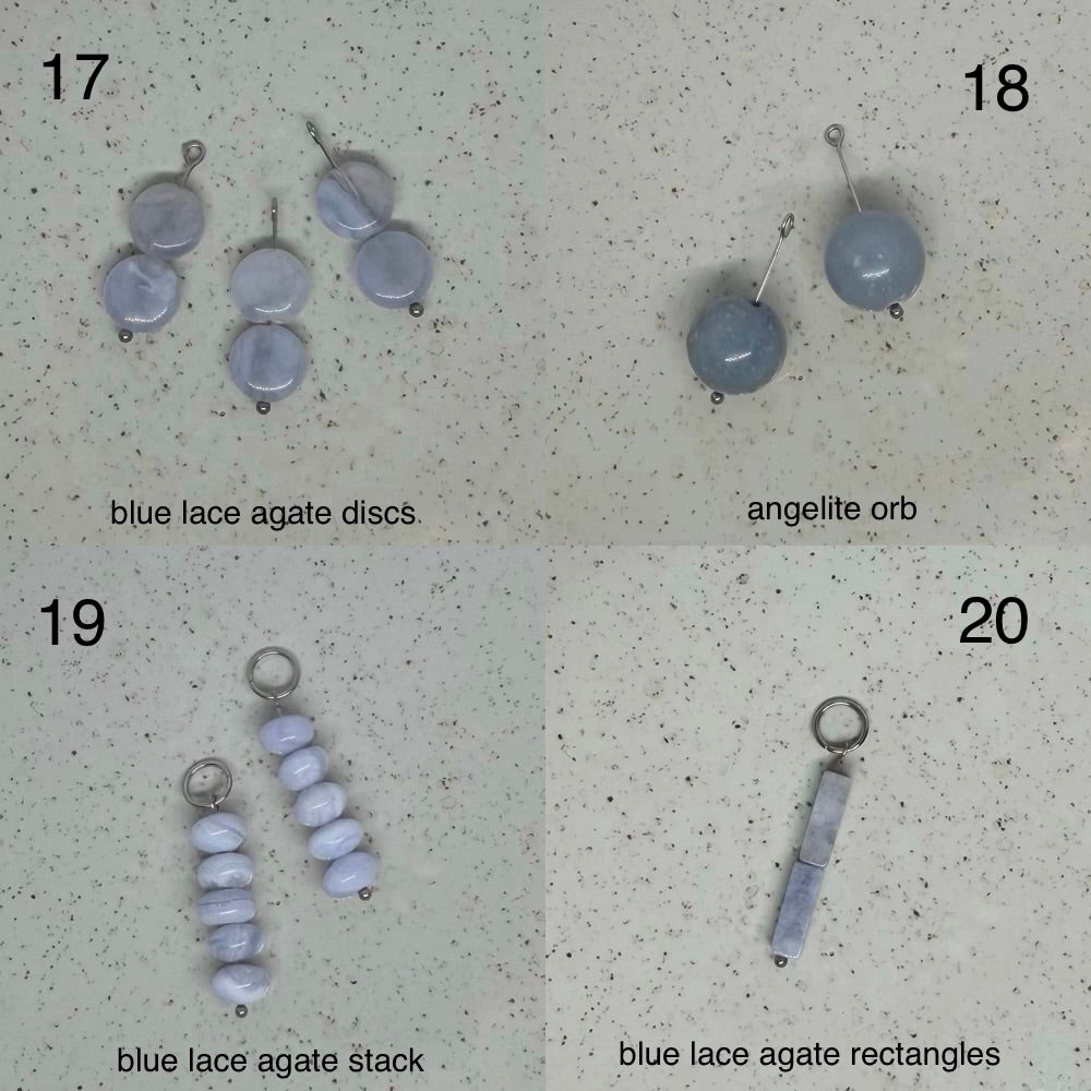 Green & Blue Stone Charms