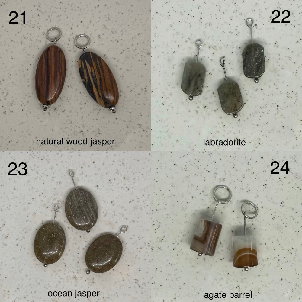 Black, Brown & Grey Stone Charms