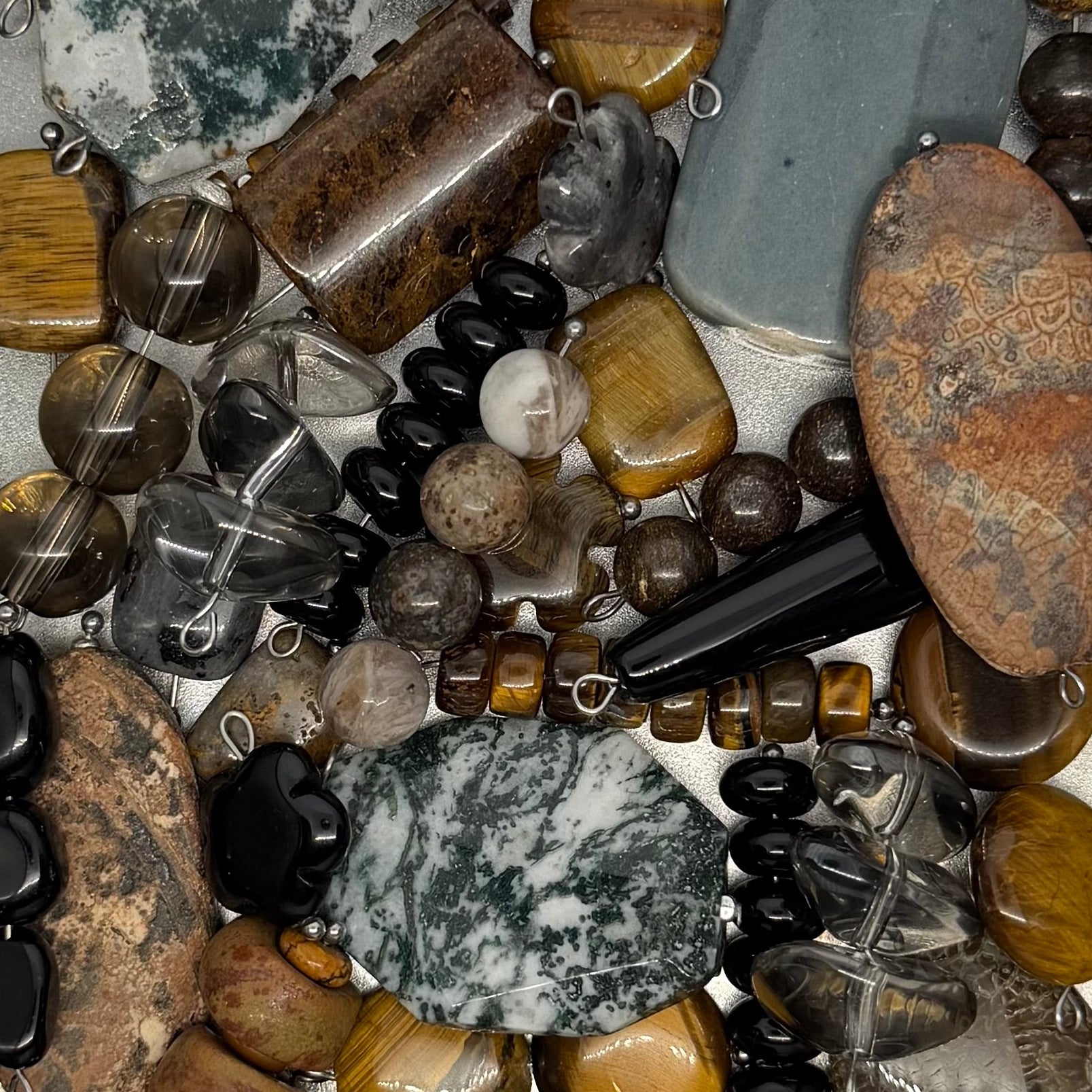 Black, Brown & Grey Stone Charms