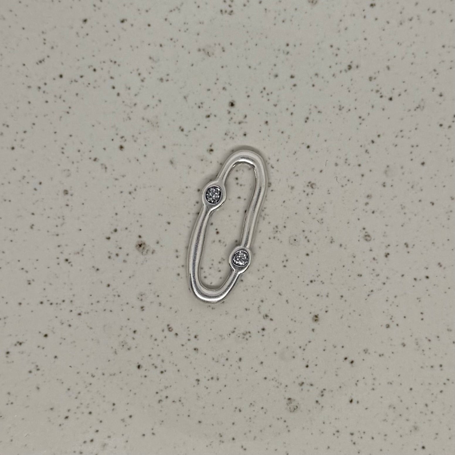 Silver Plated Oval Loop