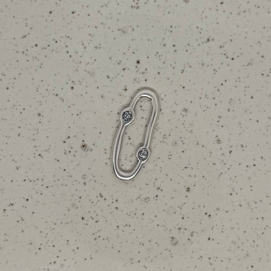 Silver Plated Oval Loop