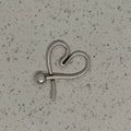 Silver Plated Organic Heart
