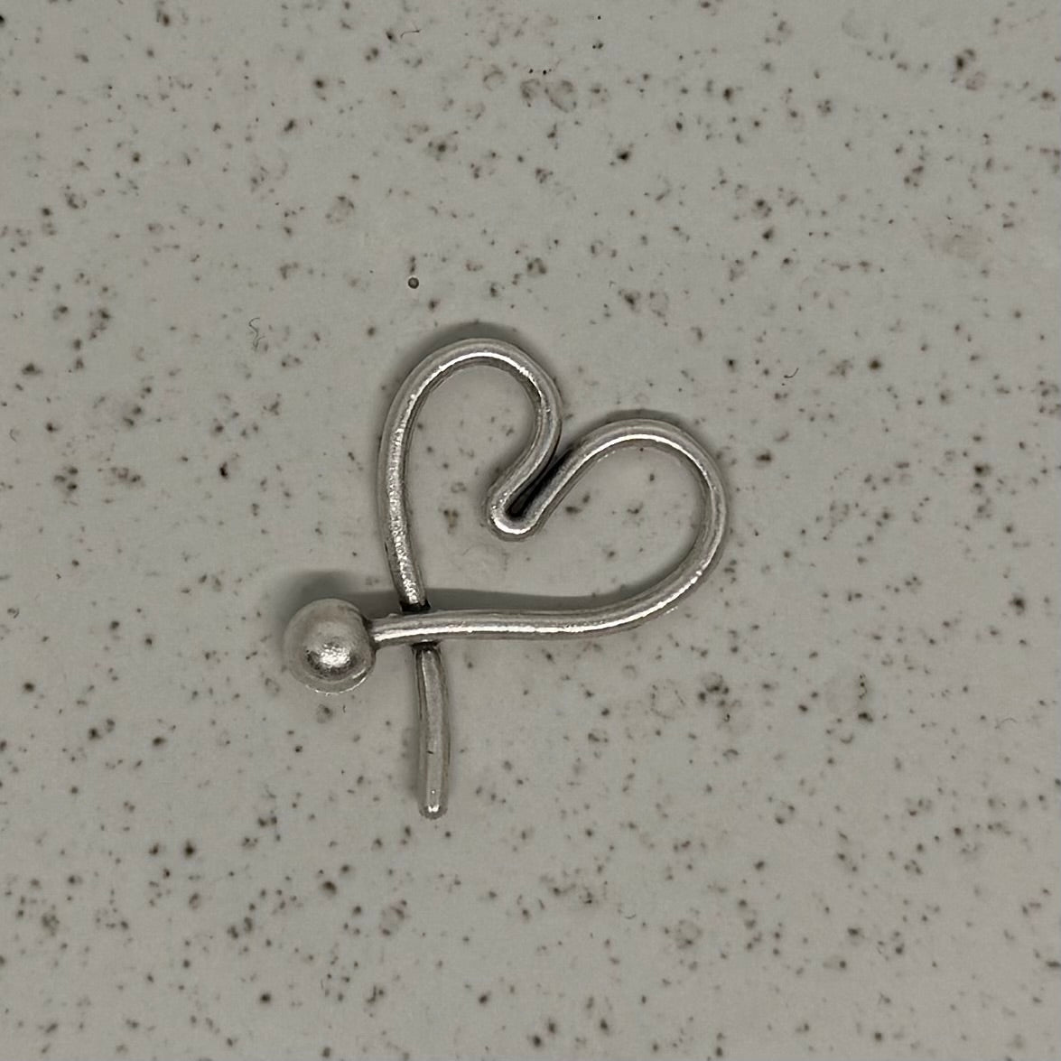 Silver Plated Organic Heart