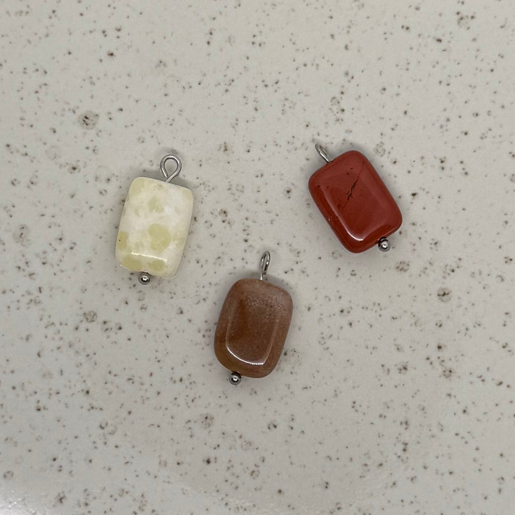 Yellow, Orange & Red Stone Charms