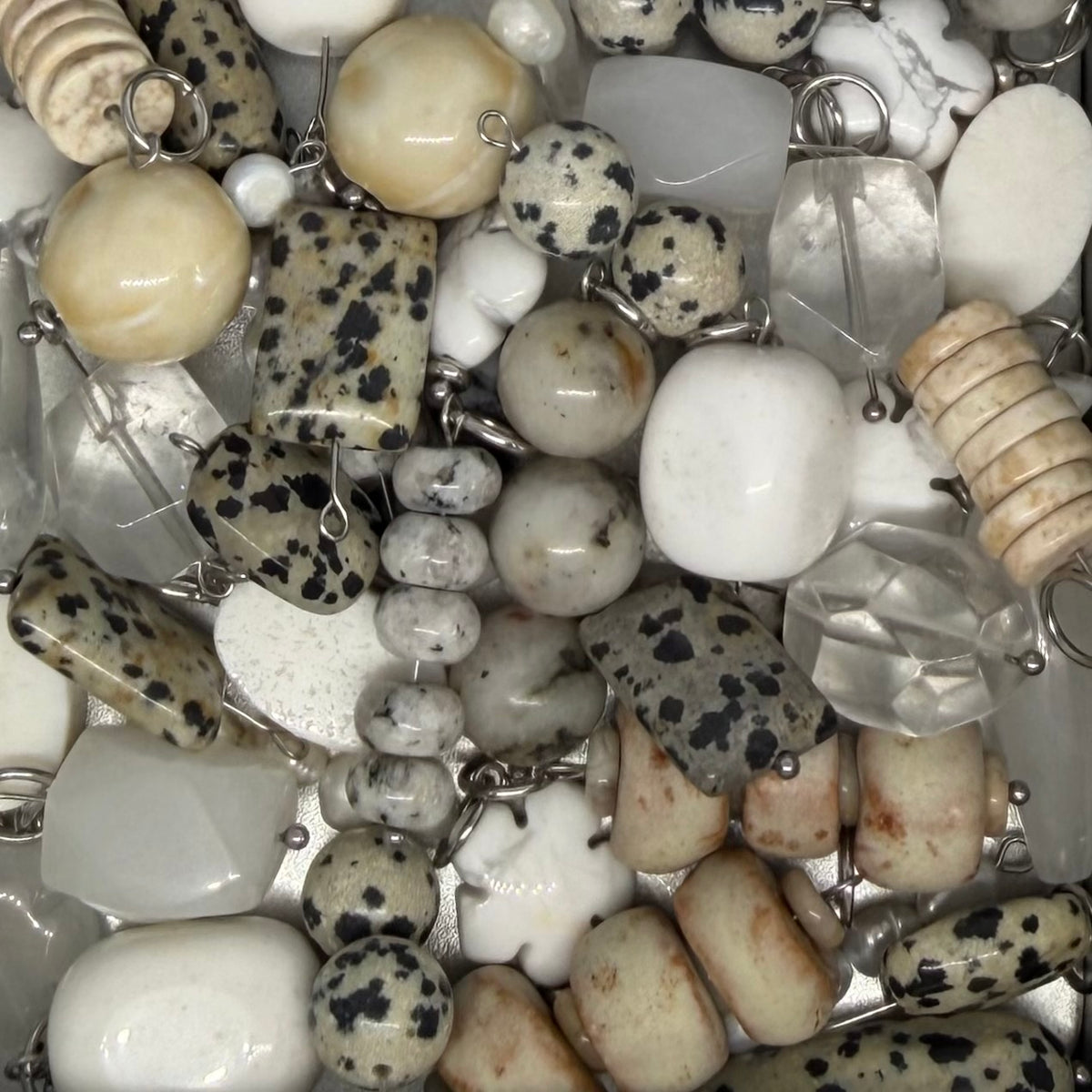 Neutral, White & Beige Stone Charms