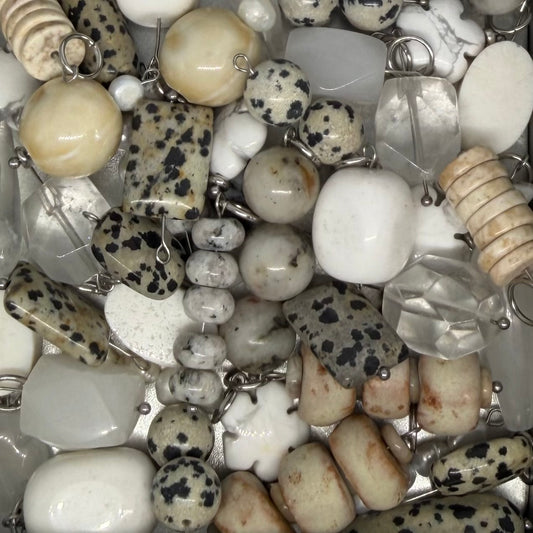 Neutral, White & Beige Stone Charms