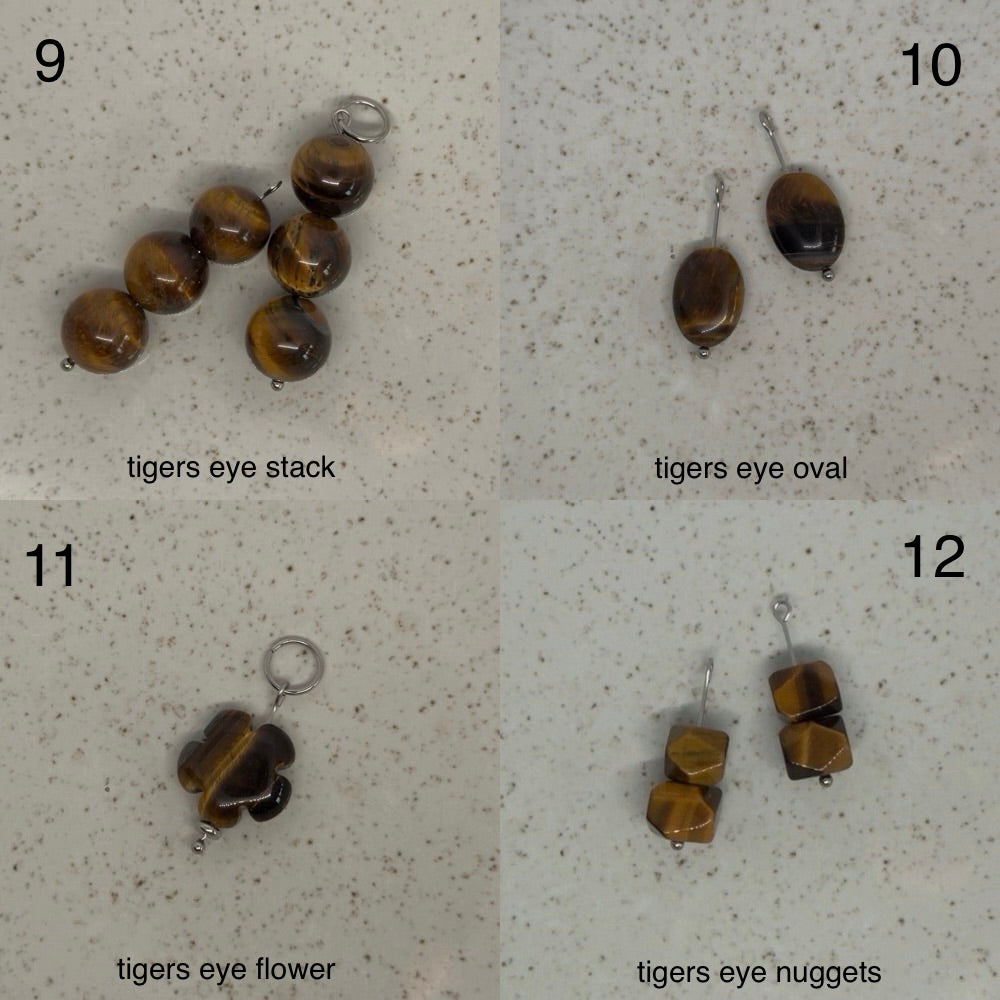 Black, Brown & Grey Stone Charms