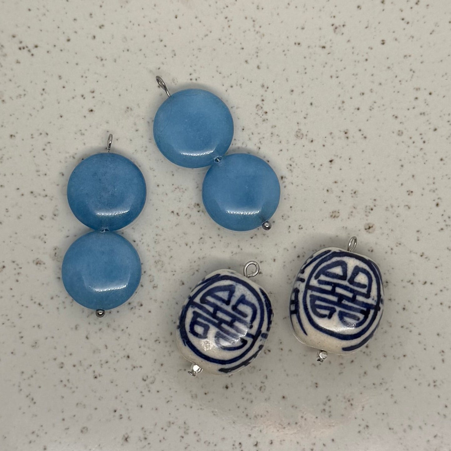 Green & Blue Stone Charms