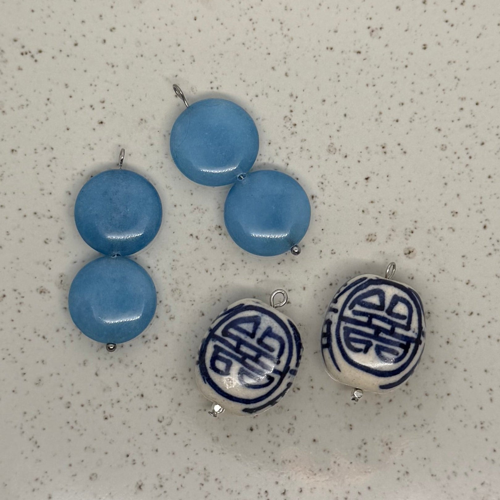 Green & Blue Stone Charms