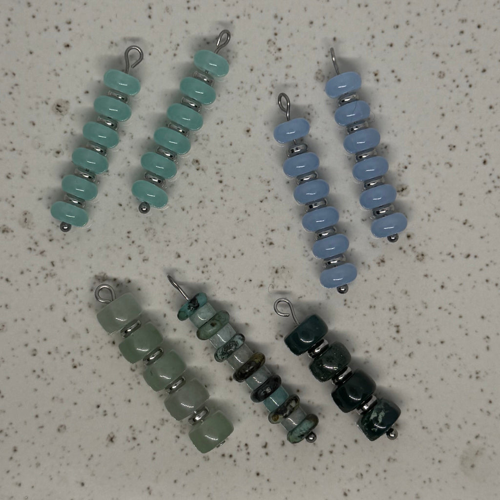 Green & Blue Stone Charms