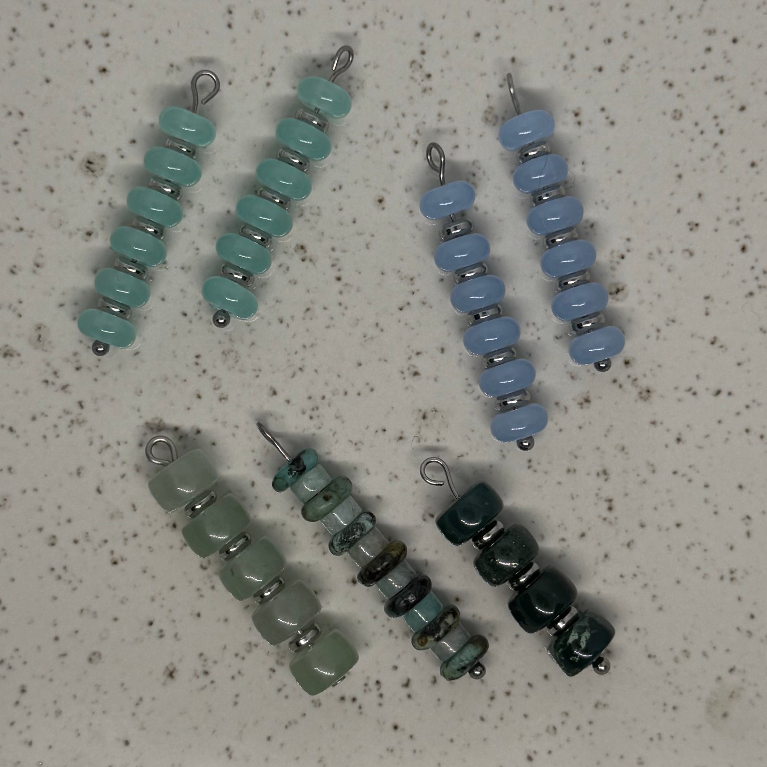 Green & Blue Stone Charms