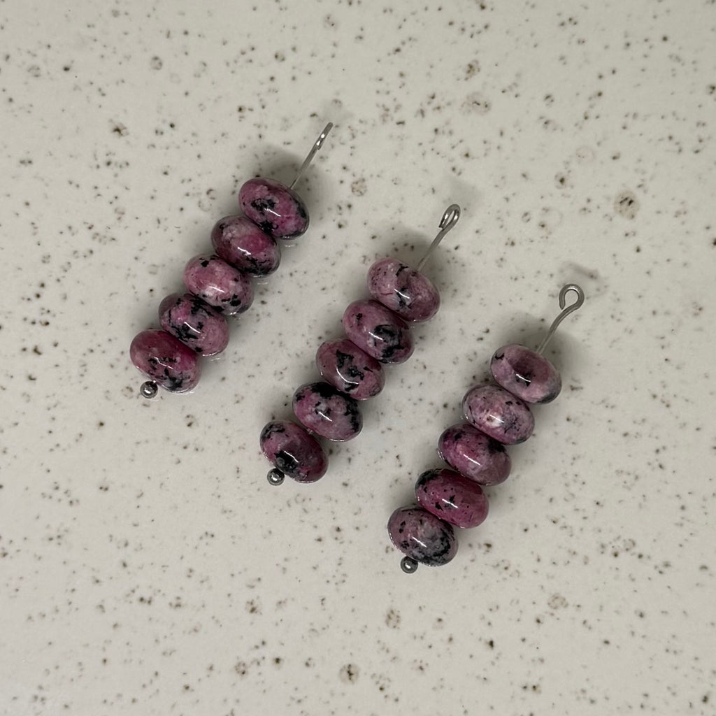 Pink & Purple Stone Charms