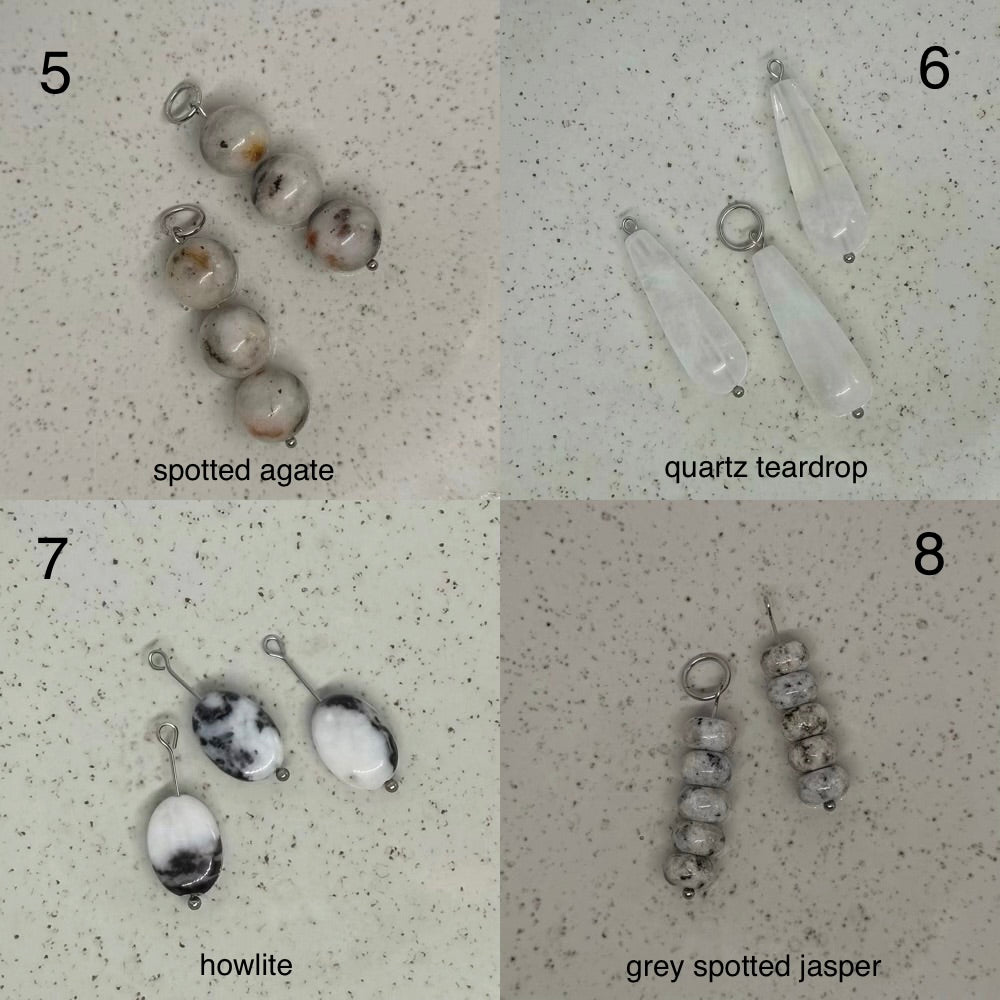 Neutral, White & Beige Stone Charms