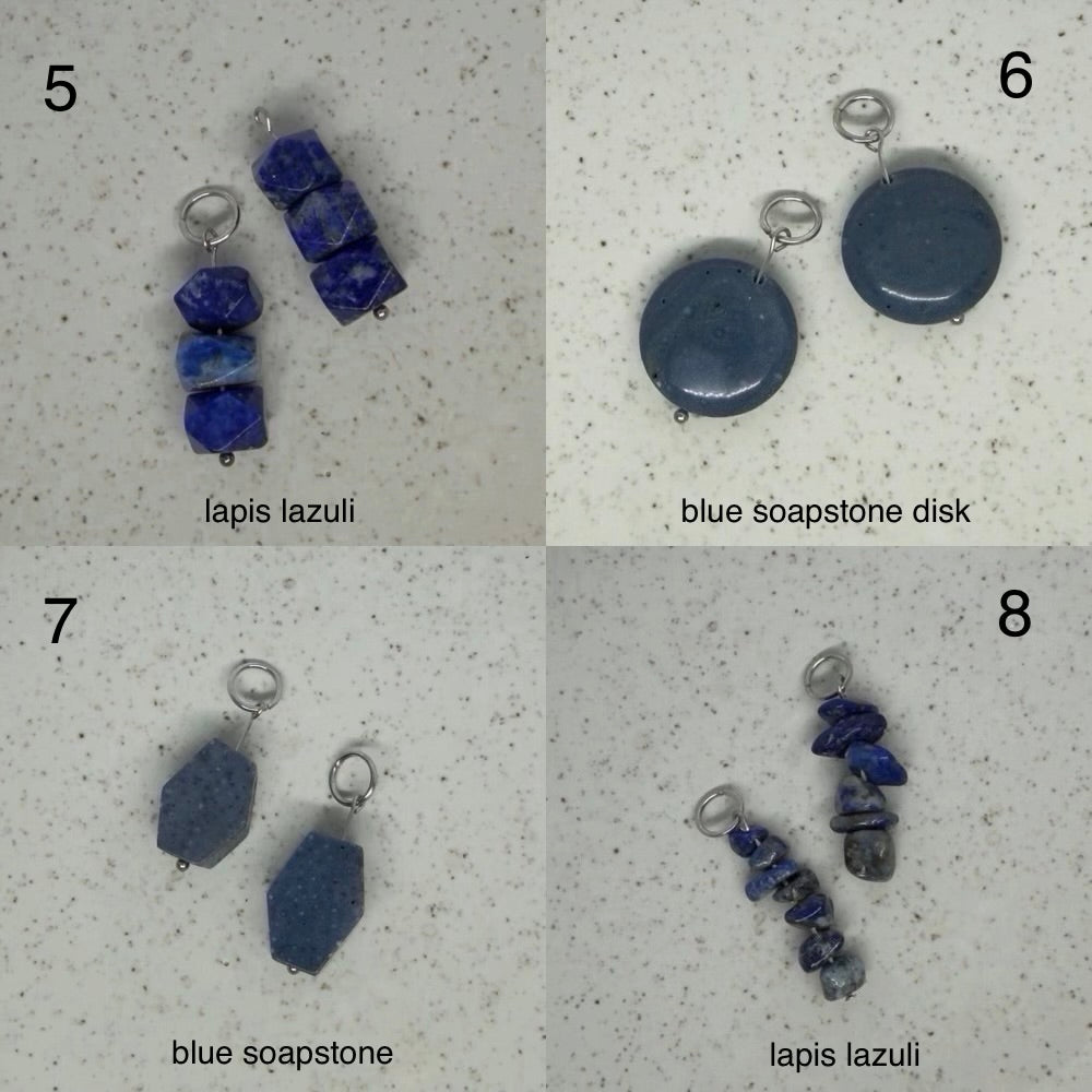 Green & Blue Stone Charms