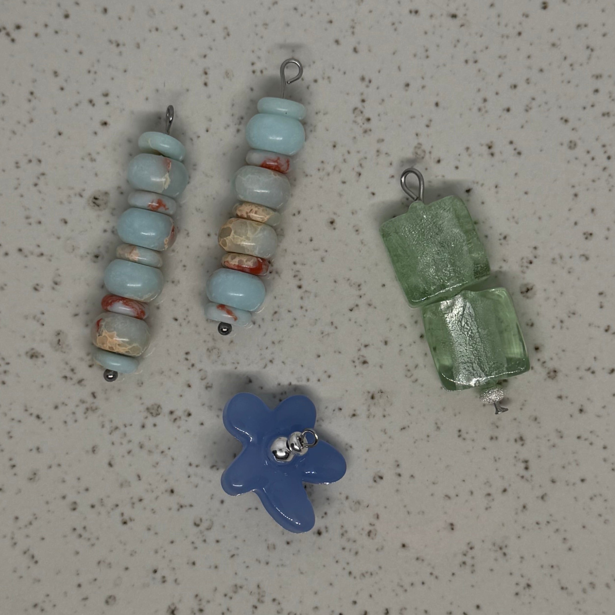 Green & Blue Stone Charms