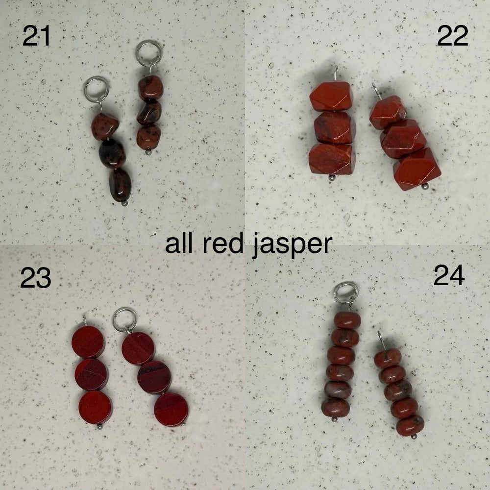 Yellow, Orange & Red Stone Charms
