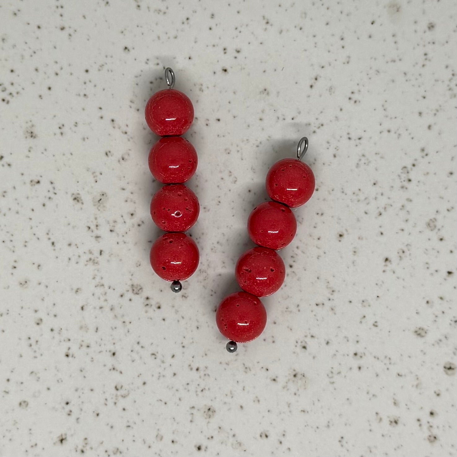 Yellow, Orange & Red Stone Charms