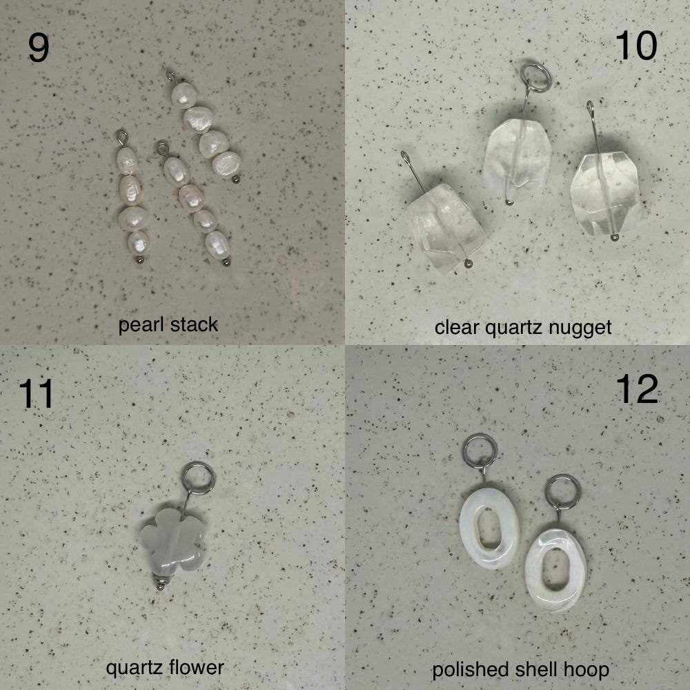 Neutral, White & Beige Stone Charms