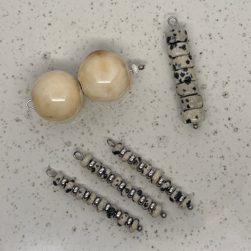 Neutral, White & Beige Stone Charms