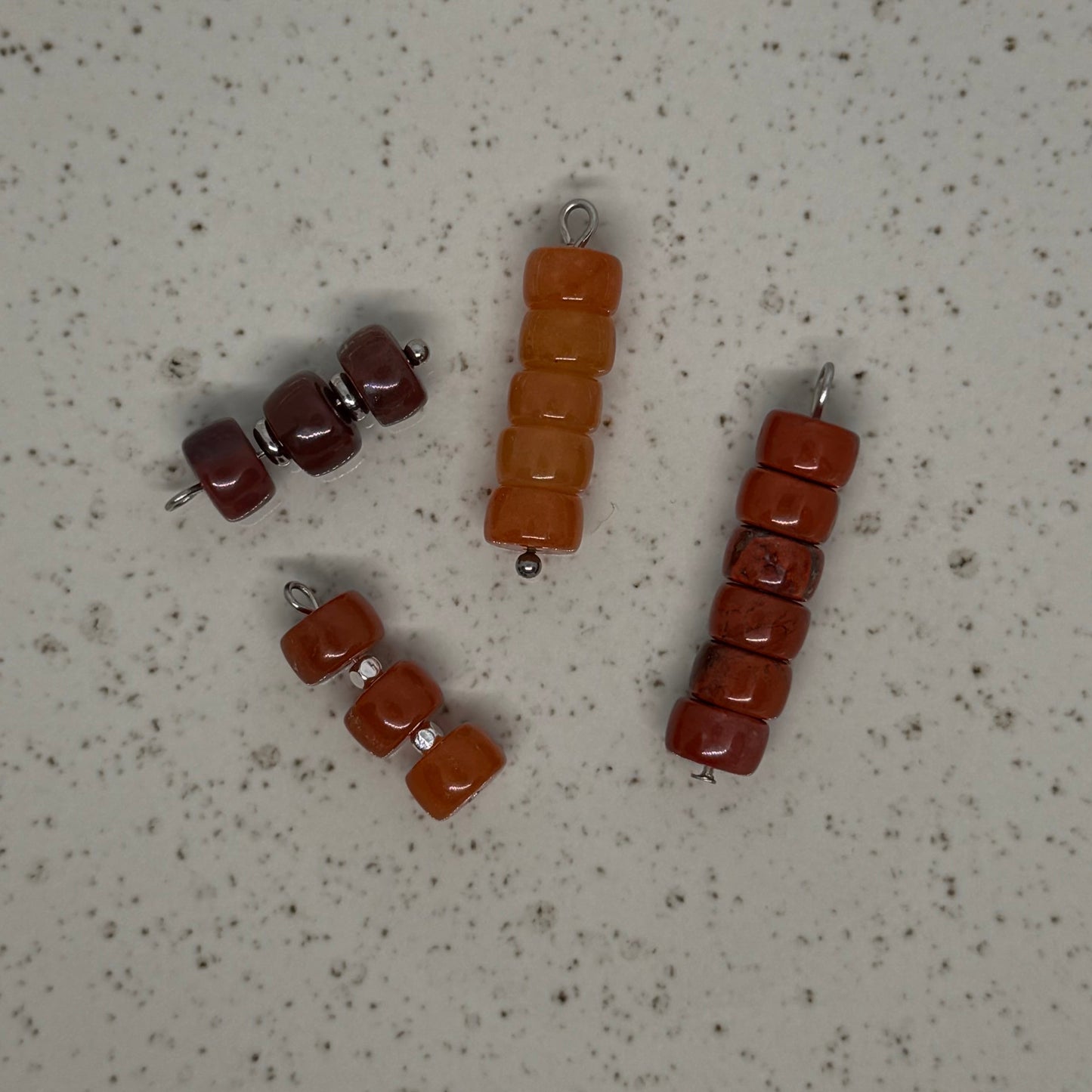 Yellow, Orange & Red Stone Charms
