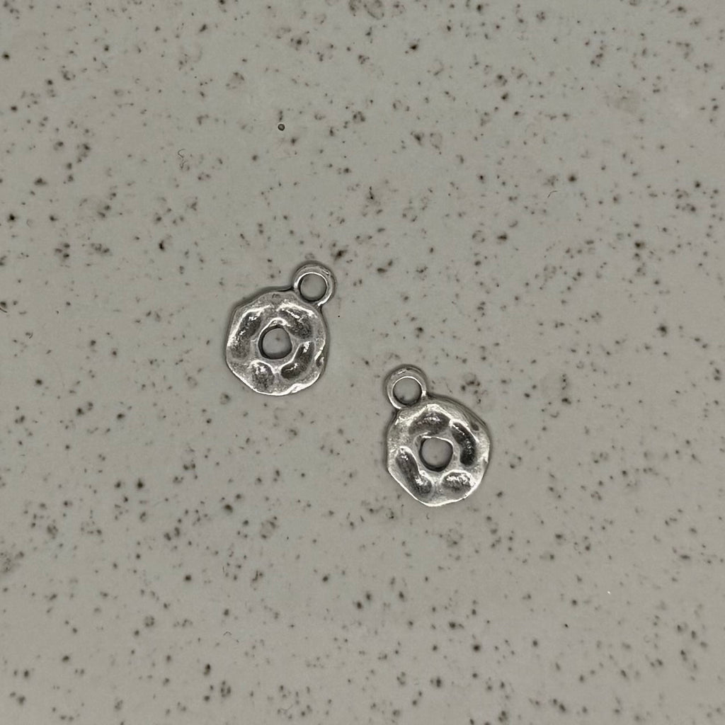 Silver Plated Hammered Disc