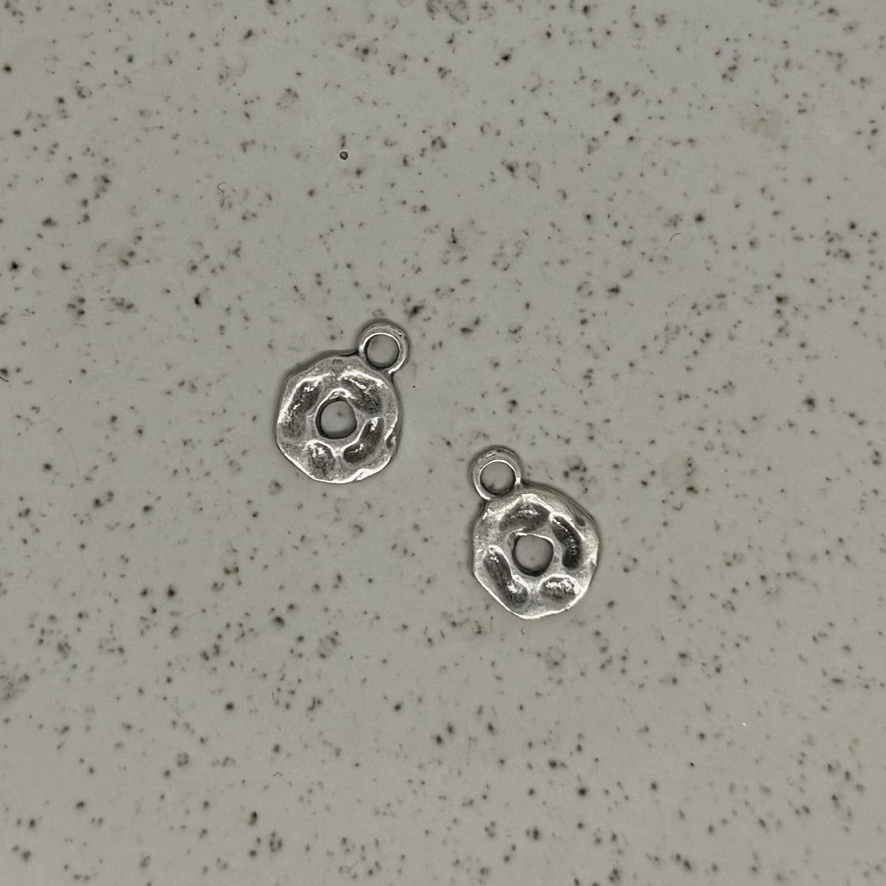 Silver Plated Hammered Disc