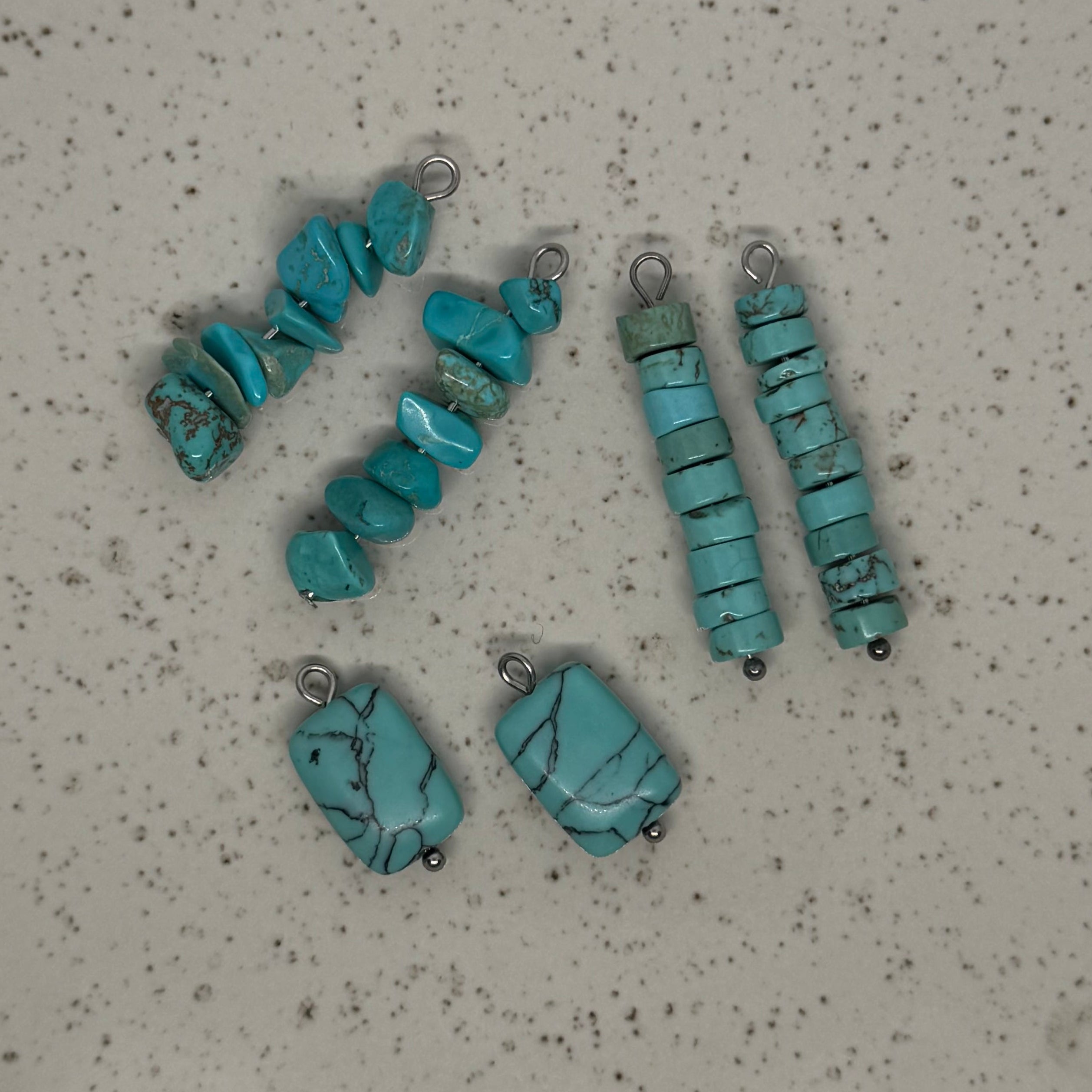 Green & Blue Stone Charms