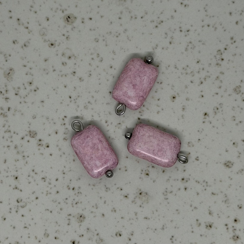 Pink & Purple Stone Charms