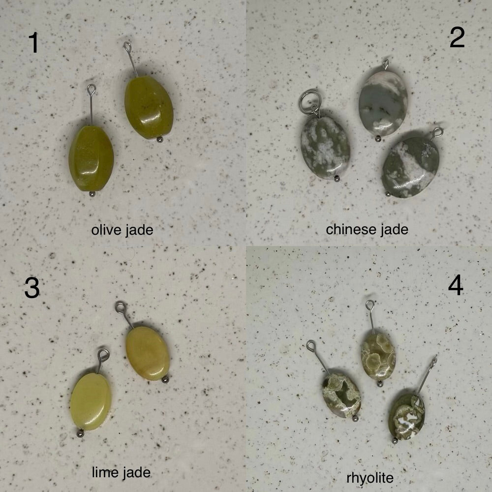 Green & Blue Stone Charms