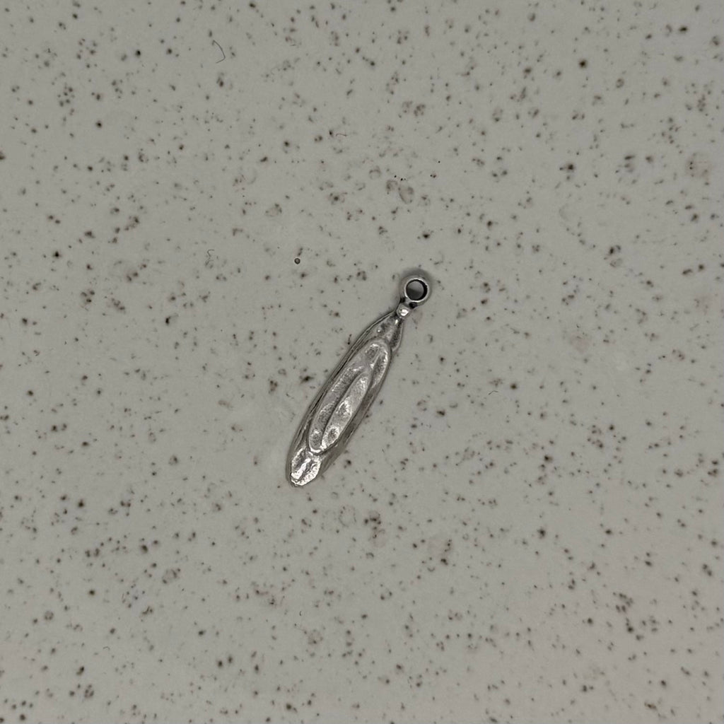 Silver Plated Hammered Layered Oval