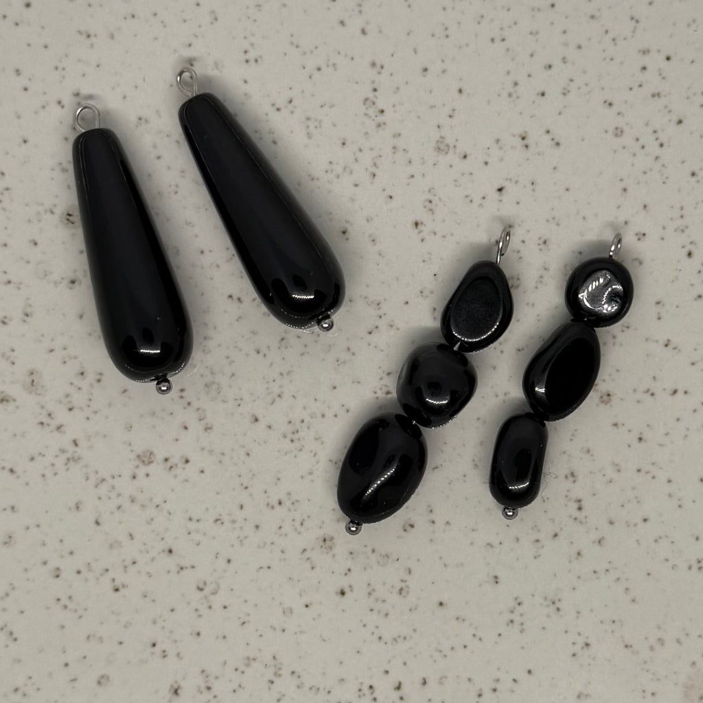 Black, Brown & Grey Stone Charms